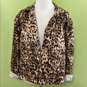 Leopard light weight jean jacket